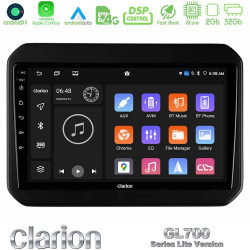 Clarion GL700 Lite Series 8Core Android11 2+32GB Suzuki Ignis Navigation Multimedia Tablet 9 Με Carplay -amp; Android Auto