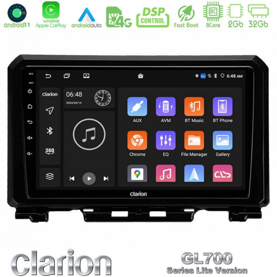 Clarion GL700 Lite Series 8Core Android11 2+32GB Suzuki Jimny 2018-2022 Navigation Multimedia Tablet 9 Με Carplay -amp; Android Auto Clarion GL700 Lite Series 8Core Android11 2+32GB Suzuki Jimny 2018-2022 Navigation Multimedia Tablet 9 Με Carplay -amp; Android Auto