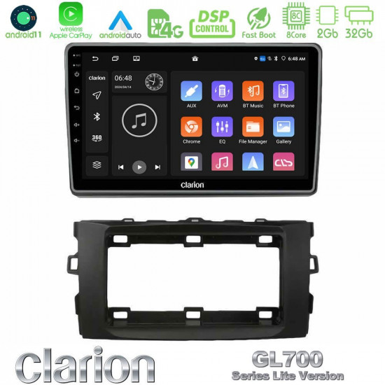 Clarion GL700 Lite Series 8Core Android11 2+32GB Toyota Auris 2013-2016 Navigation Multimedia Tablet 10 Με Carplay -amp; Android Auto Clarion GL700 Lite Series 8Core Android11 2+32GB Toyota Auris 2013-2016 Navigation Multimedia Tablet 10 Με Carplay -amp; Android Auto