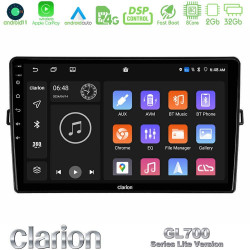 Clarion GL700 Lite Series 8Core Android11 2+32GB Toyota Auris Navigation Multimedia Tablet 10 Με Carplay -amp; Android Auto