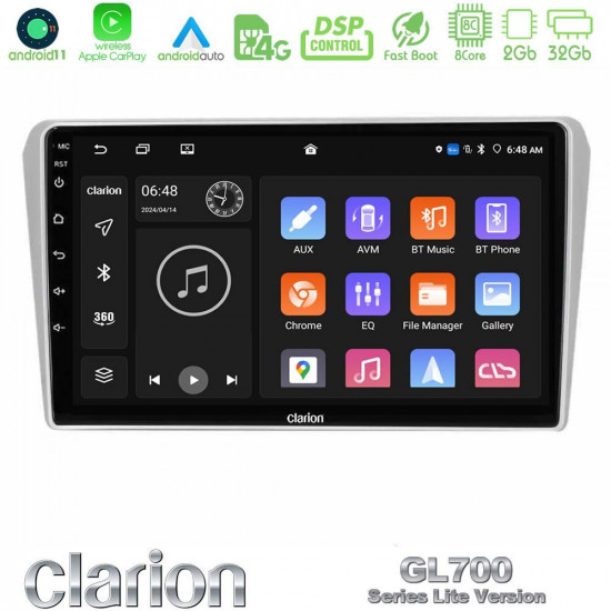 Clarion GL700 Lite Series 8Core Android11 2+32GB Toyota Avensis T25 02/2003–2008 Navigation Multimedia Tablet 9 Με Carplay -amp; Android Auto Clarion GL700 Lite Series 8Core Android11 2+32GB Toyota Avensis T25 02/2003–2008 Navigation Multimedia Tablet 9 Με Carplay -amp; Android Auto