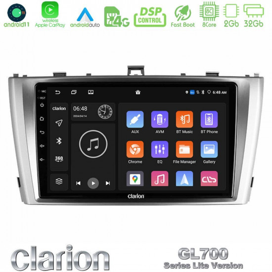 Clarion GL700 Lite Series 8Core Android11 2+32GB Toyota Avensis T27 Navigation Multimedia Tablet 9 Με Carplay -amp; Android Auto Clarion GL700 Lite Series 8Core Android11 2+32GB Toyota Avensis T27 Navigation Multimedia Tablet 9 Με Carplay -amp; Android Auto