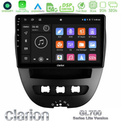 Clarion GL700 Lite Series 8Core Android11 2+32GB Toyota Aygo/Citroen C1/Peugeot 107 Navigation Multimedia Tablet 10 Με Carplay -amp; Android Auto