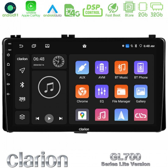 Clarion GL700 Lite Series 8Core Android11 2+32GB Toyota Corolla/Auris 2017-2019 Navigat-ion Multimedia Tablet 9 Με Carplay -amp; Android Auto Clarion GL700 Lite Series 8Core Android11 2+32GB Toyota Corolla/Auris 2017-2019 Navigat-ion Multimedia Tablet 9 Με Carplay -amp; Android Auto