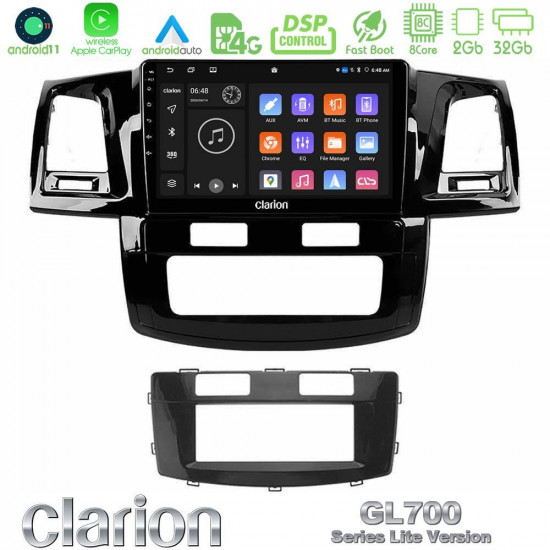 Clarion GL700 Lite Series 8Core Android11 2+32GB Toyota Hilux 2007-2011 Navigation Multimedia Tablet 9 Με Carplay -amp; Android Auto Clarion GL700 Lite Series 8Core Android11 2+32GB Toyota Hilux 2007-2011 Navigation Multimedia Tablet 9 Με Carplay -amp; Android Auto