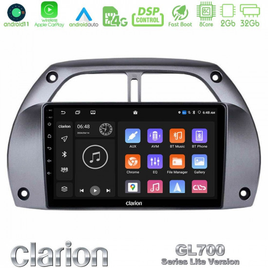 Clarion GL700 Lite Series 8Core Android11 2+32GB Toyota RAV4 2001 - 2006 Navigation Multimedia Tablet 9 Με Carplay -amp; Android Auto Clarion GL700 Lite Series 8Core Android11 2+32GB Toyota RAV4 2001 - 2006 Navigation Multimedia Tablet 9 Με Carplay -amp; Android Auto