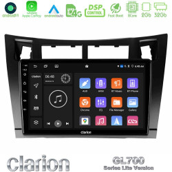 Clarion GL700 Lite Series 8Core Android11 2+32GB Toyota Yaris Navigation Multimedia Tablet 9 (Μαύρο Χρώμα) Με Carplay -amp; Android Auto