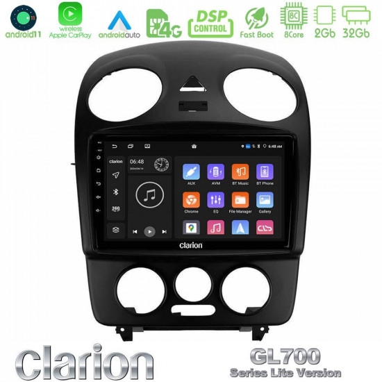 Clarion GL700 Lite Series 8Core Android11 2+32GB VW Beetle Navigation Multimedia Tablet 9 Με Carplay -amp; Android Auto Clarion GL700 Lite Series 8Core Android11 2+32GB VW Beetle Navigation Multimedia Tablet 9 Με Carplay -amp; Android Auto