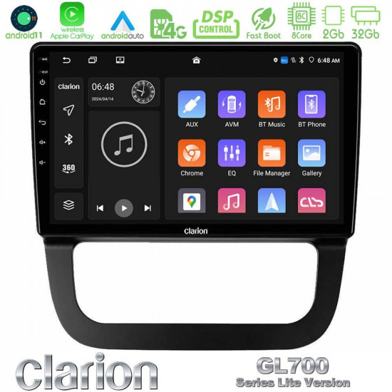 Clarion GL700 Lite Series 8Core Android11 2+32GB VW Jetta Navigation Multimedia Tablet 10 Με Carplay -amp; Android Auto Clarion GL700 Lite Series 8Core Android11 2+32GB VW Jetta Navigation Multimedia Tablet 10 Με Carplay -amp; Android Auto