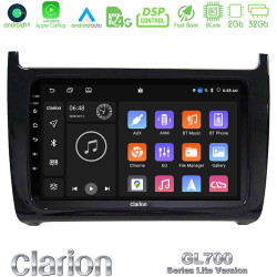 Clarion GL700 Lite Series 8Core Android11 2+32GB Vw Polo Navigation Multimedia Tablet 9 Με Carplay -amp; Android Auto