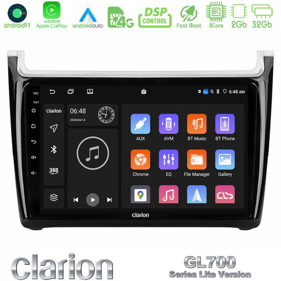 Clarion GL700 Lite Series 8Core Android11 2+32GB Vw Polo Navigation Multimedia Tablet 9 Με Carplay -amp; Android Auto Clarion GL700 Lite Series 8Core Android11 2+32GB Vw Polo Navigation Multimedia Tablet 9 Με Carplay -amp; Android Auto