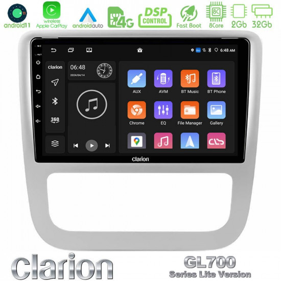 Clarion GL700 Lite Series 8Core Android11 2+32GB VW Scirocco 2008-2014 Navigation Multimedia Tablet 9 Με Carplay -amp; Android Auto Clarion GL700 Lite Series 8Core Android11 2+32GB VW Scirocco 2008-2014 Navigation Multimedia Tablet 9 Με Carplay -amp; Android Auto