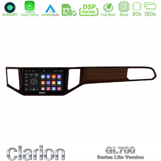 Clarion GL700 Lite Series 8Core Android11 2+32GB VW Sportsvan 2014-2020 Navigation Multimedia Tablet 9 (Ξύλινη απόχρωση) Με Carplay -amp; Android Auto Clarion GL700 Lite Series 8Core Android11 2+32GB VW Sportsvan 2014-2020 Navigation Multimedia Tablet 9 (Ξύλινη απόχρωση) Με Carplay -amp; Android Auto