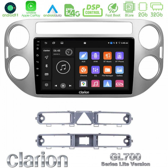Clarion GL700 Lite Series 8Core Android11 2+32GB VW Tiguan Navigation Multimedia Tablet 9 Με Carplay -amp; Android Auto Clarion GL700 Lite Series 8Core Android11 2+32GB VW Tiguan Navigation Multimedia Tablet 9 Με Carplay -amp; Android Auto