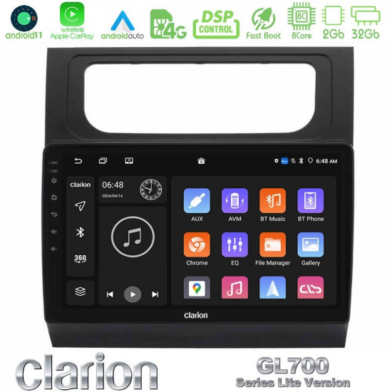 Clarion GL700 Lite Series 8Core Android11 2+32GB VW Touran 2011-2015 Navigation Multimedia Tablet 10 Με Carplay -amp; Android Auto Clarion GL700 Lite Series 8Core Android11 2+32GB VW Touran 2011-2015 Navigation Multimedia Tablet 10 Με Carplay -amp; Android Auto