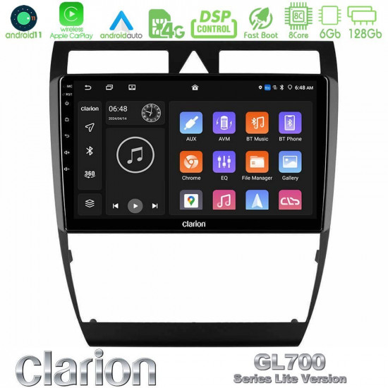 Clarion GL700 Lite Series 8Core Android11 6+128GB Audi A6 (C5) 1997-2004 Navigation Multimedia Tablet 9 Με Carplay -amp; Android Auto Clarion GL700 Lite Series 8Core Android11 6+128GB Audi A6 (C5) 1997-2004 Navigation Multimedia Tablet 9 Με Carplay -amp; Android Auto