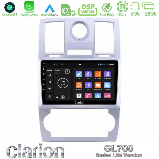 Clarion GL700 Lite Series 8Core Android11 6+128GB Chrysler 300C Navigation Multimedia Tablet 9 Με Carplay -amp; Android Auto Clarion GL700 Lite Series 8Core Android11 6+128GB Chrysler 300C Navigation Multimedia Tablet 9 Με Carplay -amp; Android Auto