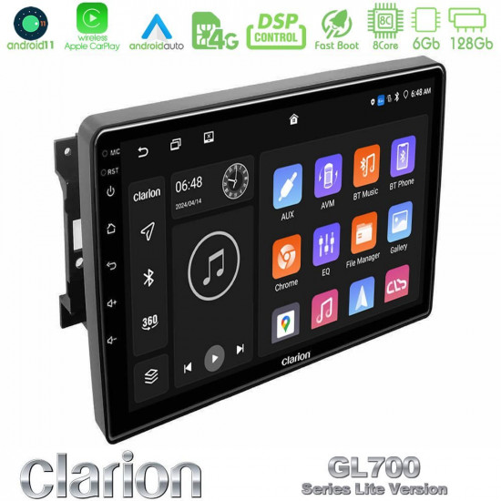 Clarion GL700 Lite Series 8Core Android11 6+128GB Chrysler / Dodge / Jeep Navigation Multimedia Tablet 10 Με Carplay -amp; Android Auto Clarion GL700 Lite Series 8Core Android11 6+128GB Chrysler / Dodge / Jeep Navigation Multimedia Tablet 10 Με Carplay -amp; Android Auto