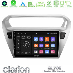 Clarion GL700 Lite Series 8Core Android11 6+128GB Citroen C-Elysee / Peugeot 301 Navigation Multimedia Tablet 9 Με Carplay -amp; Android Auto