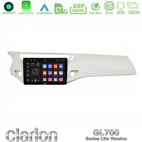 Clarion GL700 Lite Series 8Core Android11 6+128GB Citroen C3 2009-2016 Navigation Multimedia Tablet 9 Με Carplay -amp; Android Auto Clarion GL700 Lite Series 8Core Android11 6+128GB Citroen C3 2009-2016 Navigation Multimedia Tablet 9 Με Carplay -amp; Android Auto