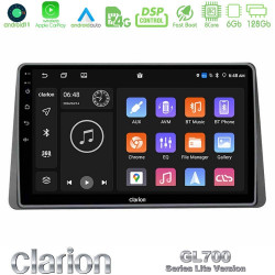 Clarion GL700 Lite Series 8Core Android11 6+128GB Dacia Duster 2019-gt; Navigation Multimedia Tablet 10 Με Carplay -amp; Android Auto