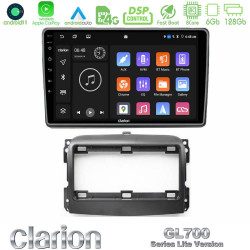 Clarion GL700 Lite Series 8Core Android11 6+128GB Fiat 500L Navigation Multimedia Tablet 10 Με Carplay -amp; Android Auto