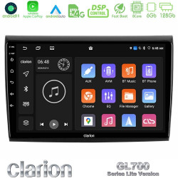 Clarion GL700 Lite Series 8Core Android11 6+128GB Fiat Bravo Navigation Multimedia Tablet 9 Με Carplay -amp; Android Auto
