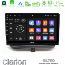 Clarion GL700 Lite Series 8Core Android11 6+128GB Ford Courier 2015-2023 Navigation Multimedia Tablet 9 Με Carplay -amp; Android Auto