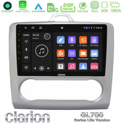 Clarion GL700 Lite Series 8Core Android11 6+128GB Ford Focus Auto AC Navigation Multimedia Tablet 9 Με Carplay -amp; Android Auto