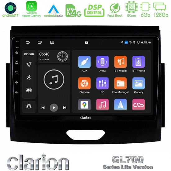Clarion GL700 Lite Series 8Core Android11 6+128GB Ford Ranger 2017-2022 Navigation Multimedia Tablet 9 Με Carplay -amp; Android Auto Clarion GL700 Lite Series 8Core Android11 6+128GB Ford Ranger 2017-2022 Navigation Multimedia Tablet 9 Με Carplay -amp; Android Auto