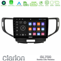 Clarion GL700 Lite Series 8Core Android11 6+128GB Honda Accord 2008-2015 Navigation Multimedia Tablet 9 Με Carplay -amp; Android Auto