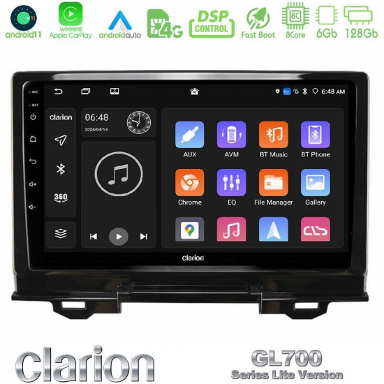 Clarion GL700 Lite Series 8Core Android11 6+128GB Honda HR-V 2021-> Navigation Multimedia Tablet 9 Με Carplay -amp; Android Auto