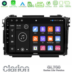 Clarion GL700 Lite Series 8Core Android11 6+128GB Honda HR-V Navigation Multimedia Tablet 9 Με Carplay -amp; Android Auto