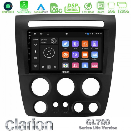 Clarion GL700 Lite Series 8Core Android11 6+128GB Hummer H3 2005-2009 Navigation Multimedia Tablet 9 Με Carplay -amp; Android Auto Clarion GL700 Lite Series 8Core Android11 6+128GB Hummer H3 2005-2009 Navigation Multimedia Tablet 9 Με Carplay -amp; Android Auto