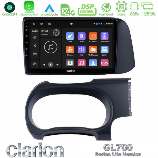 Clarion GL700 Lite Series 8Core Android11 6+128GB Hyundai i10 Navigation Multimedia Tablet 9 Με Carplay -amp; Android Auto Clarion GL700 Lite Series 8Core Android11 6+128GB Hyundai i10 Navigation Multimedia Tablet 9 Με Carplay -amp; Android Auto