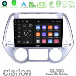 Clarion GL700 Lite Series 8Core Android11 6+128GB Hyundai i20 2012-2014 Navigation Multimedia Tablet 9 Με Carplay -amp; Android Auto