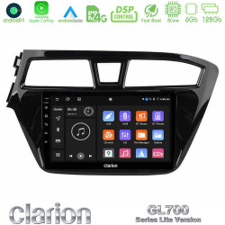 Clarion GL700 Lite Series 8Core Android11 6+128GB Hyundai i20 2014-2018 Navigation Multimedia Tablet 9 Με Carplay -amp; Android Auto