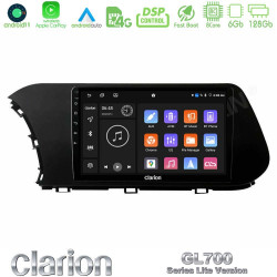 Clarion GL700 Lite Series 8Core Android11 6+128GB Hyundai i20 2021-2023 Navigation Multimedia Tablet 9 Με Carplay -amp; Android Auto