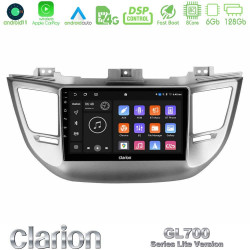 Clarion GL700 Lite Series 8Core Android11 6+128GB Hyundai Tucson 2015-2018 Navigation Multimedia Tablet 9 Με Carplay -amp; Android Auto
