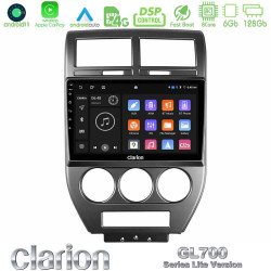 Clarion GL700 Lite Series 8Core Android11 6+128GB Jeep Compass/Patriot 2007-2008 Navigation Multimedia Tablet 10 Με Carplay -amp; Android Auto