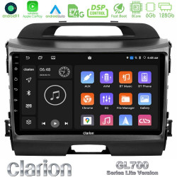 Clarion GL700 Lite Series 8Core Android11 6+128GB Kia Sportage Navigation Multimedia Tablet 9 Με Carplay -amp; Android Auto