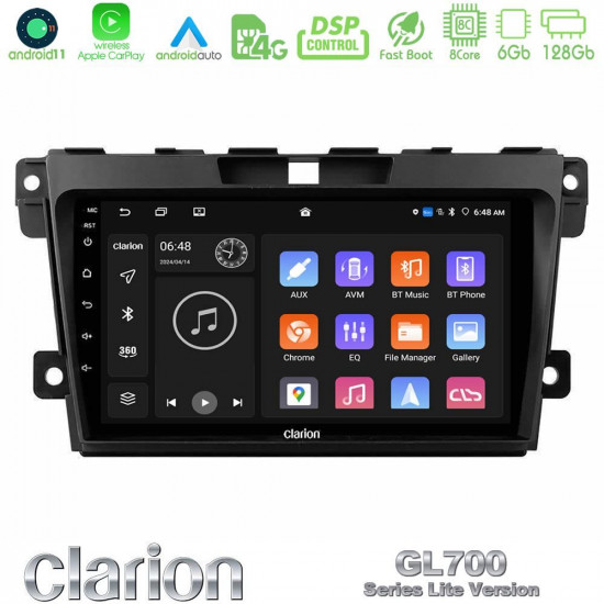Clarion GL700 Lite Series 8Core Android11 6+128GB Mazda CX-7 2007-2011 Navigation Multimedia Tablet 9 Με Carplay -amp; Android Auto Clarion GL700 Lite Series 8Core Android11 6+128GB Mazda CX-7 2007-2011 Navigation Multimedia Tablet 9 Με Carplay -amp; Android Auto