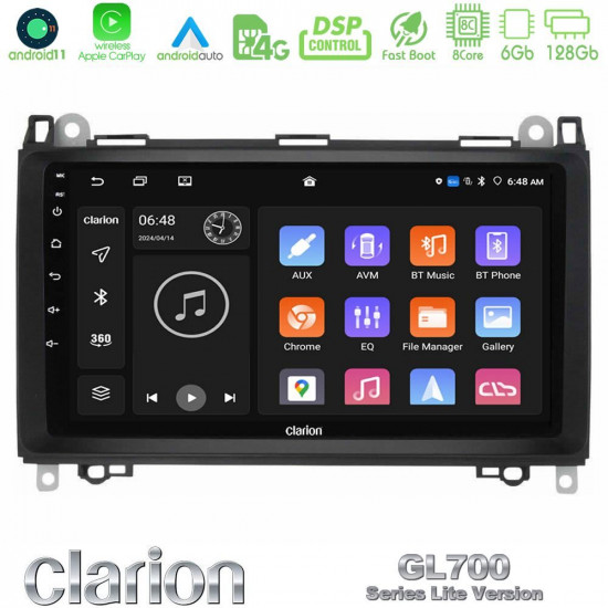 Clarion GL700 Lite Series 8Core Android11 6+128GB Mercedes A/B/Vito/Sprinter Class Navigation Multimedia Tablet 9 Με Carplay -amp; Android Auto Clarion GL700 Lite Series 8Core Android11 6+128GB Mercedes A/B/Vito/Sprinter Class Navigation Multimedia Tablet 9 Με Carplay -amp; Android Auto