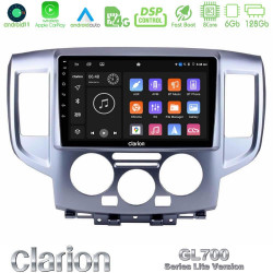 Clarion GL700 Lite Series 8Core Android11 6+128GB Nissan NV200 Navigation Multimedia Tablet 9 Με Carplay -amp; Android Auto