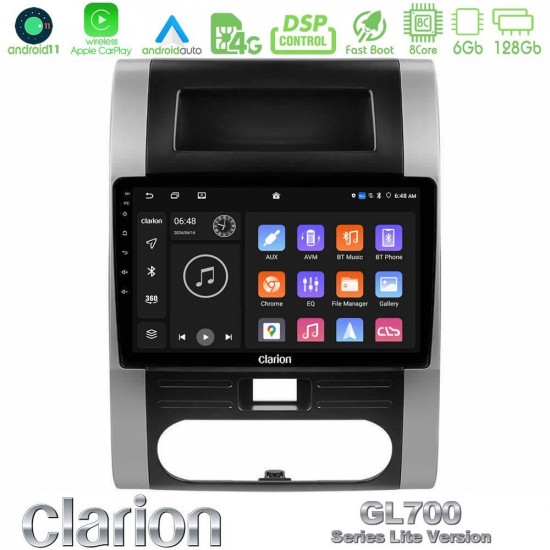 Clarion GL700 Lite Series 8Core Android11 6+128GB Nissan X-Trail T31 Navigation Multimedia Tablet 10 Με Carplay -amp; Android Auto