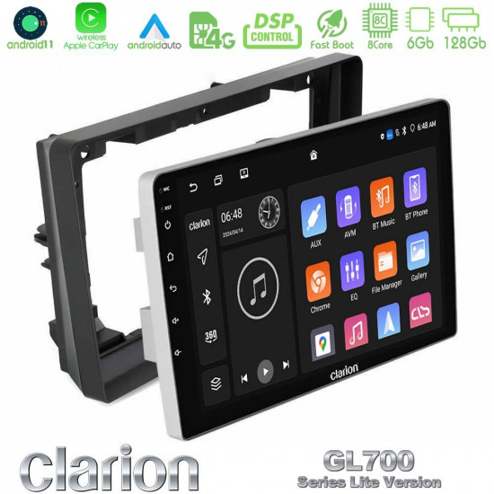 Clarion GL700 Lite Series 8Core Android11 6+128GB Peugeot 308 2013-2020 Navigation Multimedia Tablet 9 Με Carplay -amp; Android Auto