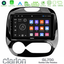 Clarion GL700 Lite Series 8Core Android11 6+128GB Renault Captur 2013-2019 (Auto AC) Navigation Multimedia Tablet 9 Με Carplay -amp; Android Auto