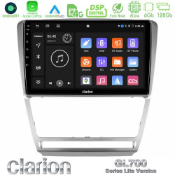 Clarion GL700 Lite Series 8Core Android11 6+128GB Skoda Octavia 5 Navigation Multimedia Tablet 10 Με Carplay -amp; Android Auto