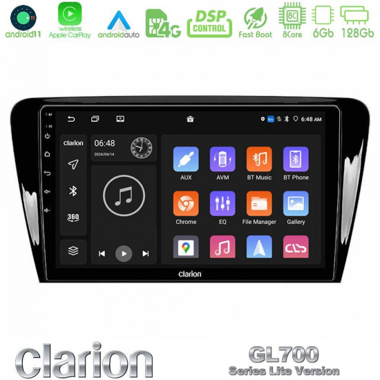 Clarion GL700 Lite Series 8Core Android11 6+128GB Skoda Octavia 7 Navigation Multimedia Tablet 10 Με Carplay -amp; Android Auto Clarion GL700 Lite Series 8Core Android11 6+128GB Skoda Octavia 7 Navigation Multimedia Tablet 10 Με Carplay -amp; Android Auto