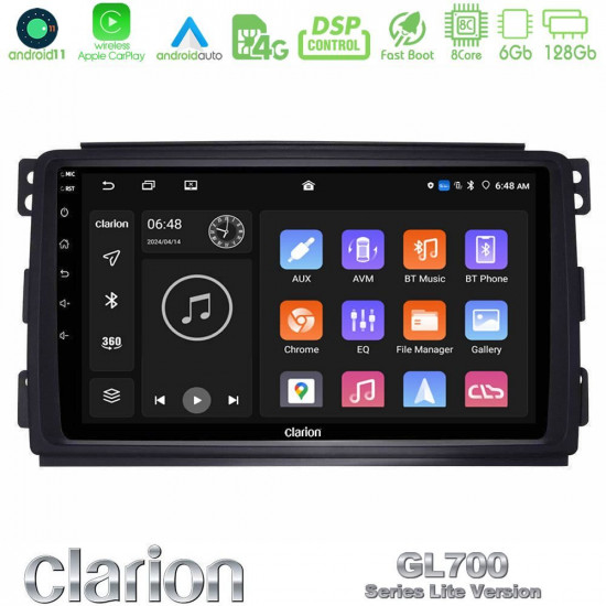 Clarion GL700 Lite Series 8Core Android11 6+128GB Smart 451 Navigation Multimedia Tablet 9 Με Carplay -amp; Android Auto Clarion GL700 Lite Series 8Core Android11 6+128GB Smart 451 Navigation Multimedia Tablet 9 Με Carplay -amp; Android Auto